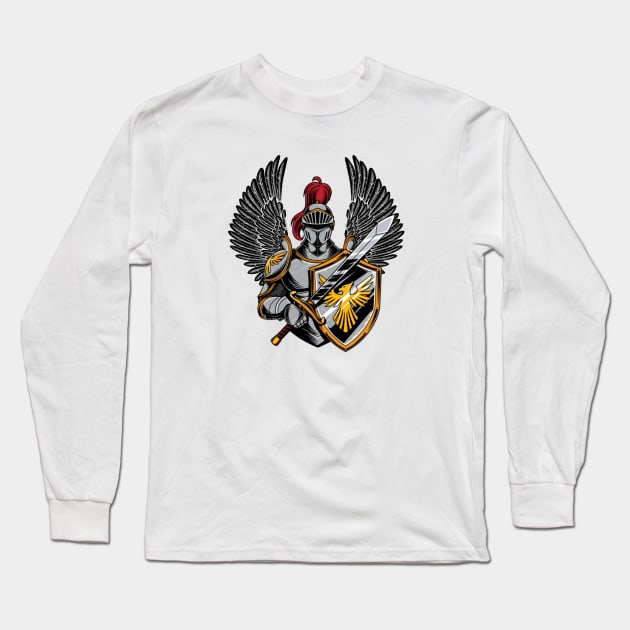 Royal Archangel Knight Long Sleeve T-Shirt by ExoticFashion